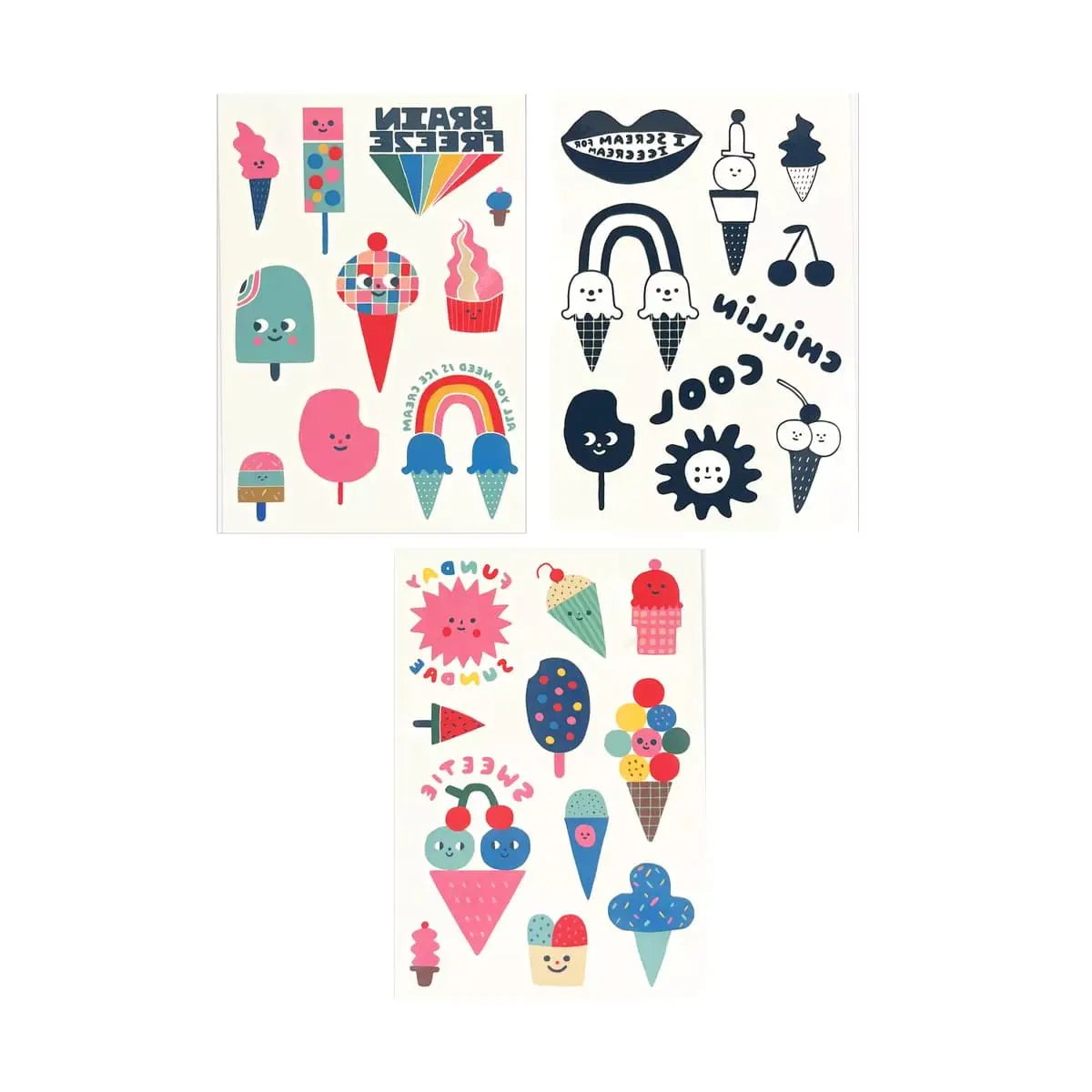Tattoo Palooza X Suzy: Mini Temporary Tattoos - Ice Cream