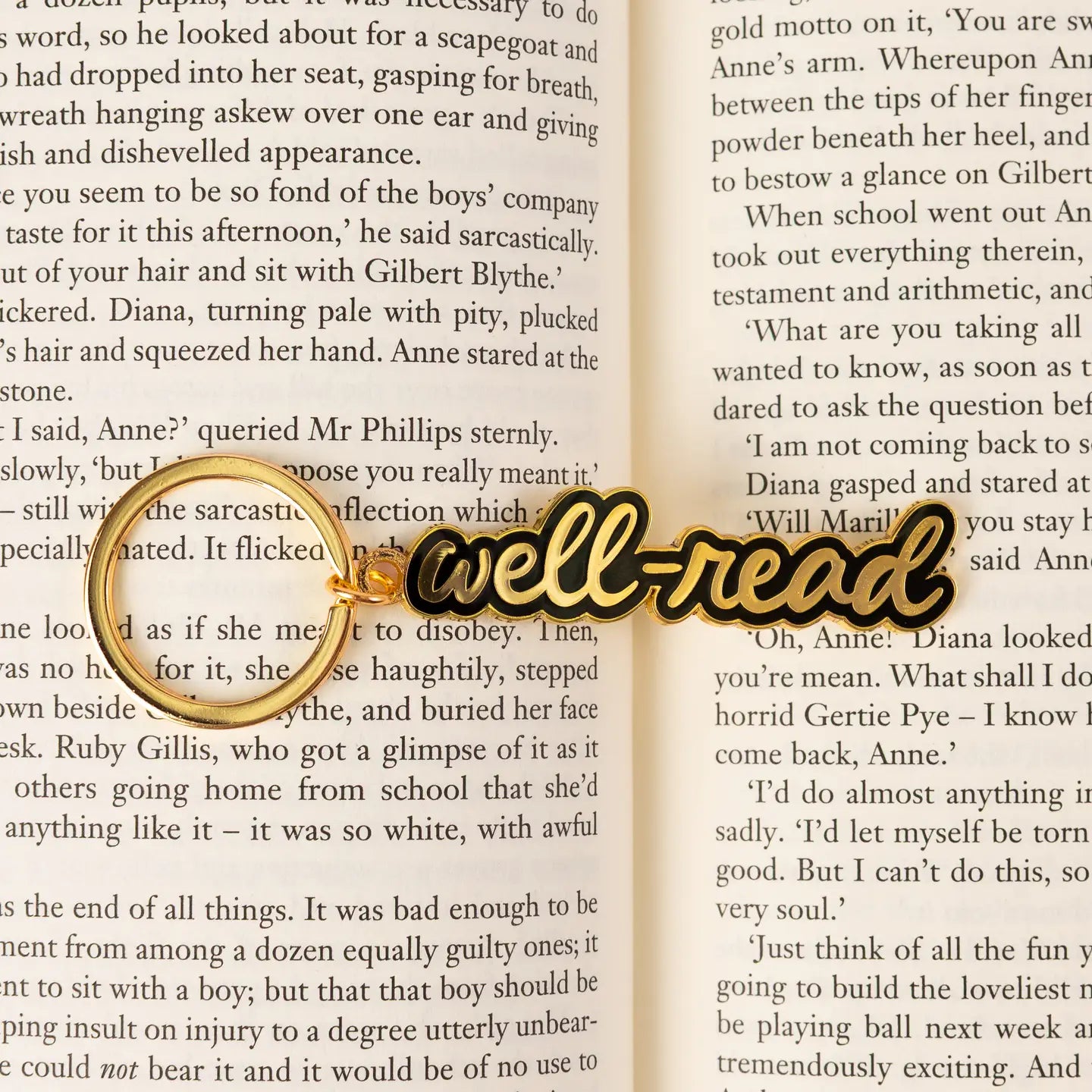 Well-Read Metal Keychain