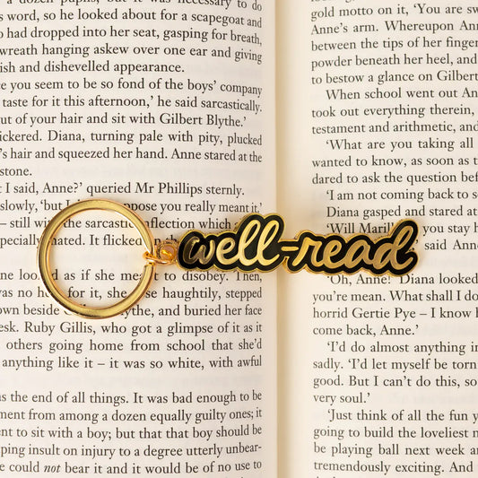 Well-Read Metal Keychain