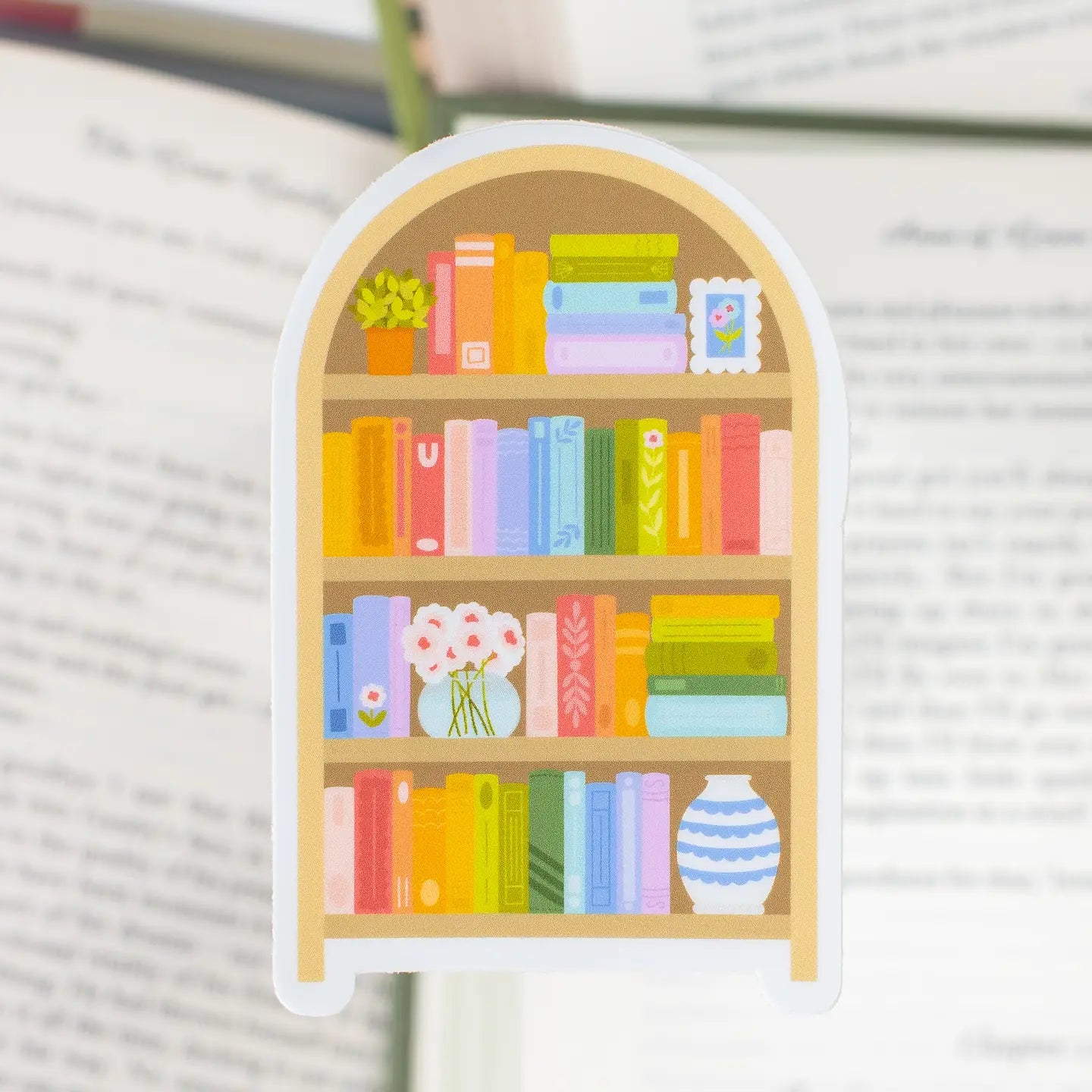 Rainbow Bookshelf Sticker