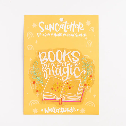 Books Are Portals To Magic – Prismatic Rainbow Suncatcher