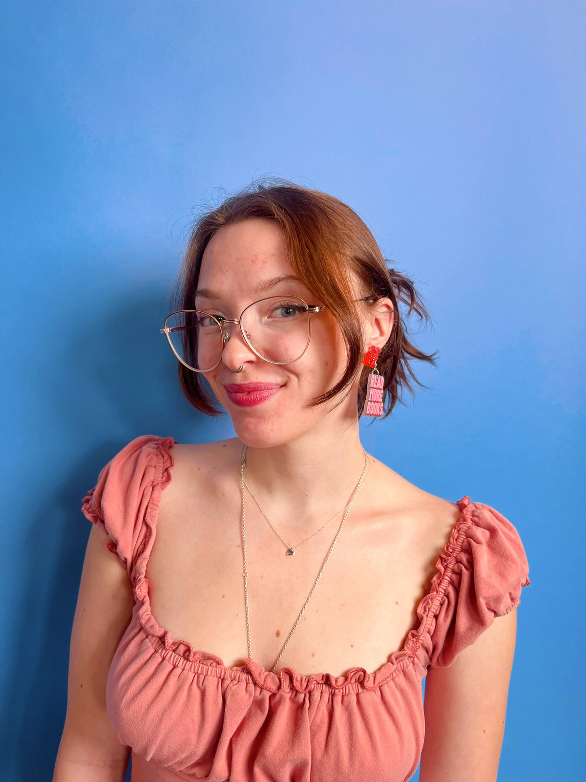 Read More Books Glitter Earrings, Lightweight Acrylic Dangle