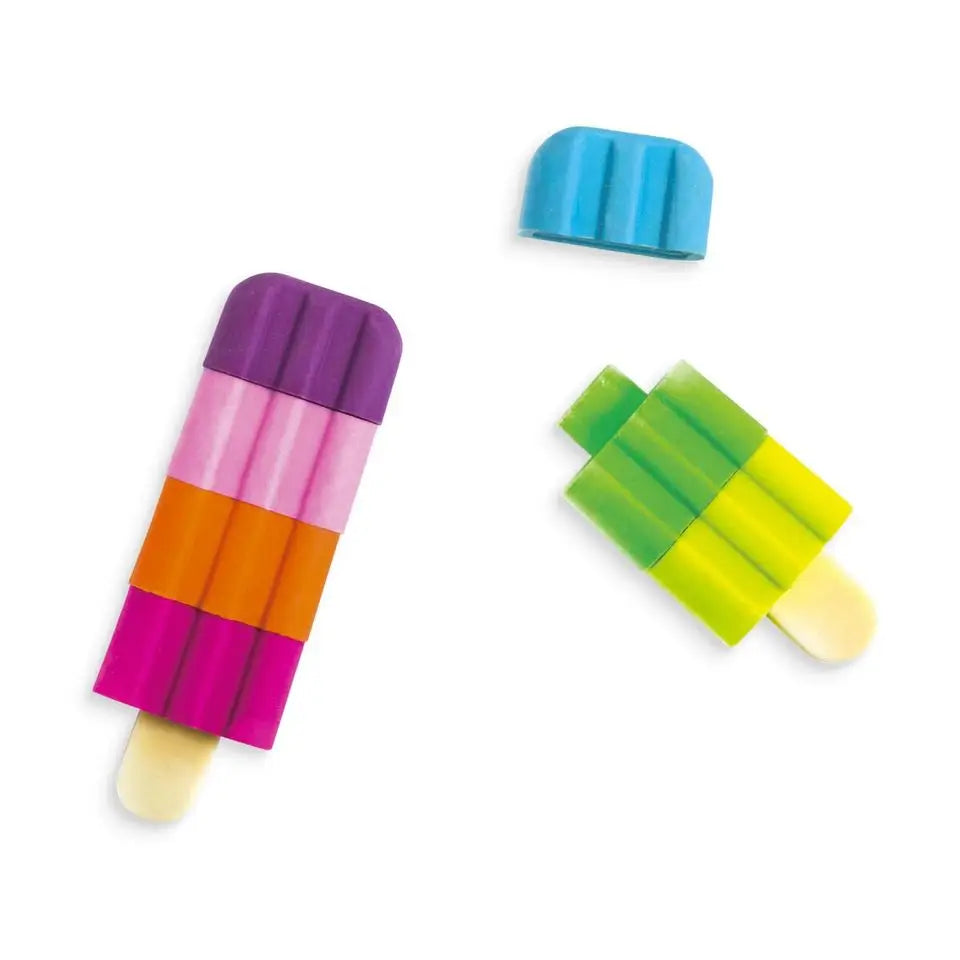 Icy Pops Fruit Scented Puzzle Erasers