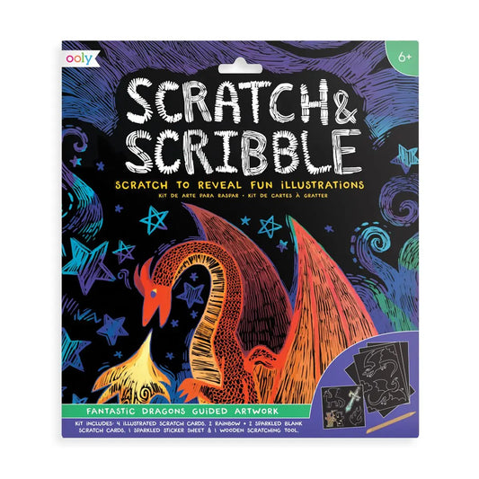 Scratch & Scribble Scratch Art Kit - Fantastic Dragons